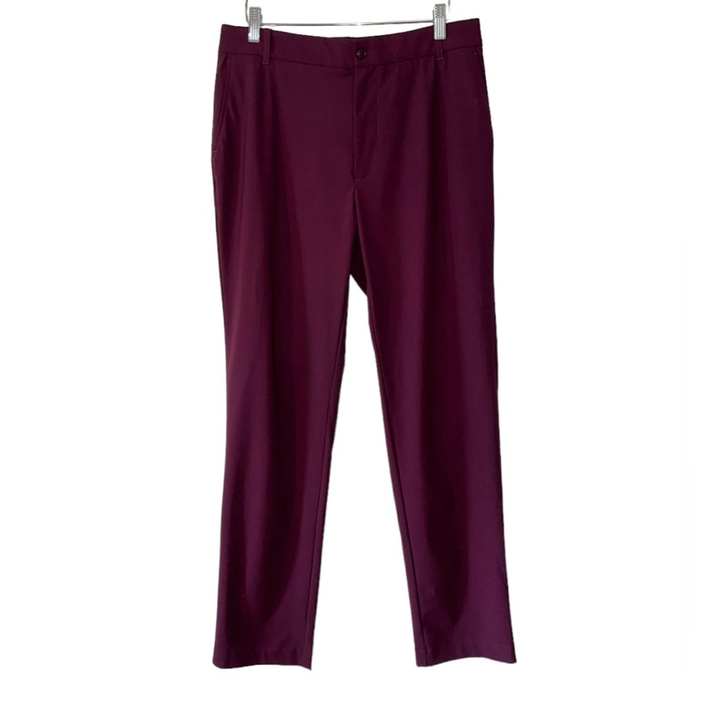 GSTQ Women’s Aubergine Trouser Slacks w/Inner Rubber Waistband- Size 30